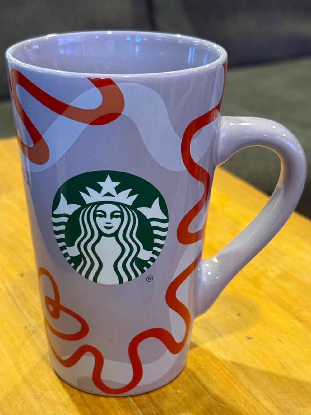 Starbucks Lilac Ceramic 180z Mug with Green Mermaid Logo